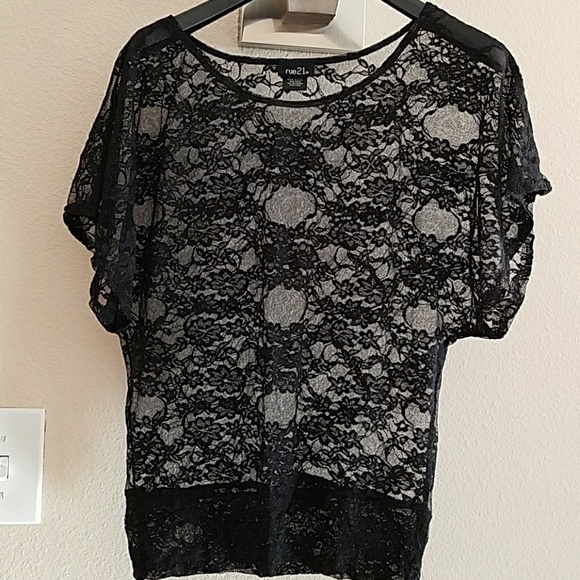 Rue21 Tops - Rue21 Black Lace Shirt